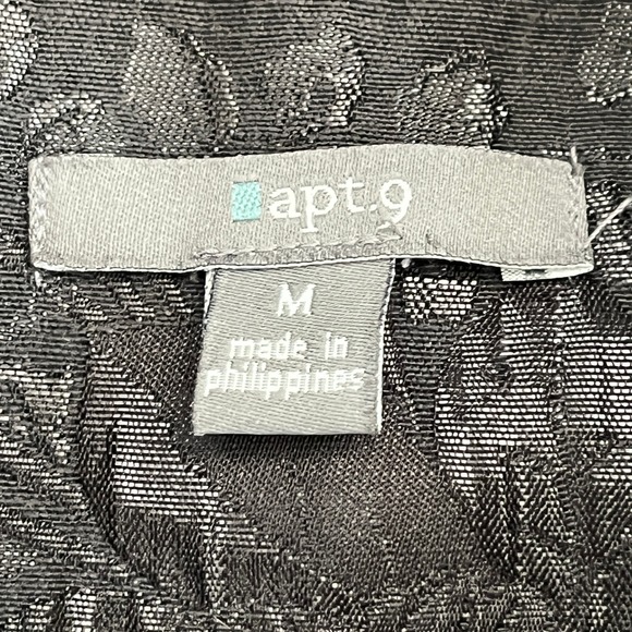 Apt 9 Womens Double Breasted Floral Trench Coat Peplum Jacket Tiered Brown Sz M - Picture 4 of 12